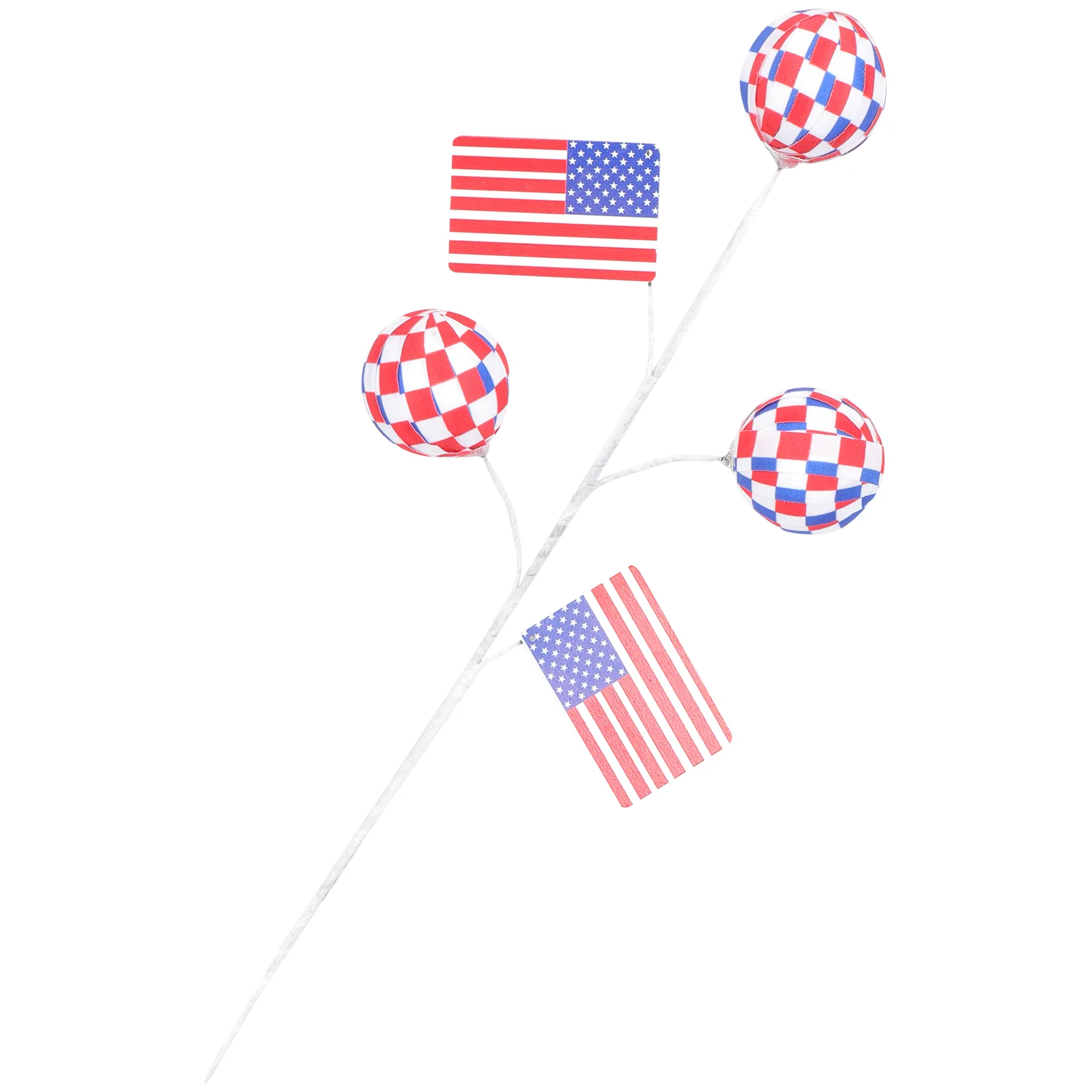 

Picks Day Independence Flag Decor Patriotic Usa Flower Stems 4Th July American Decorations Memorial Sprays Tree Berry Garden