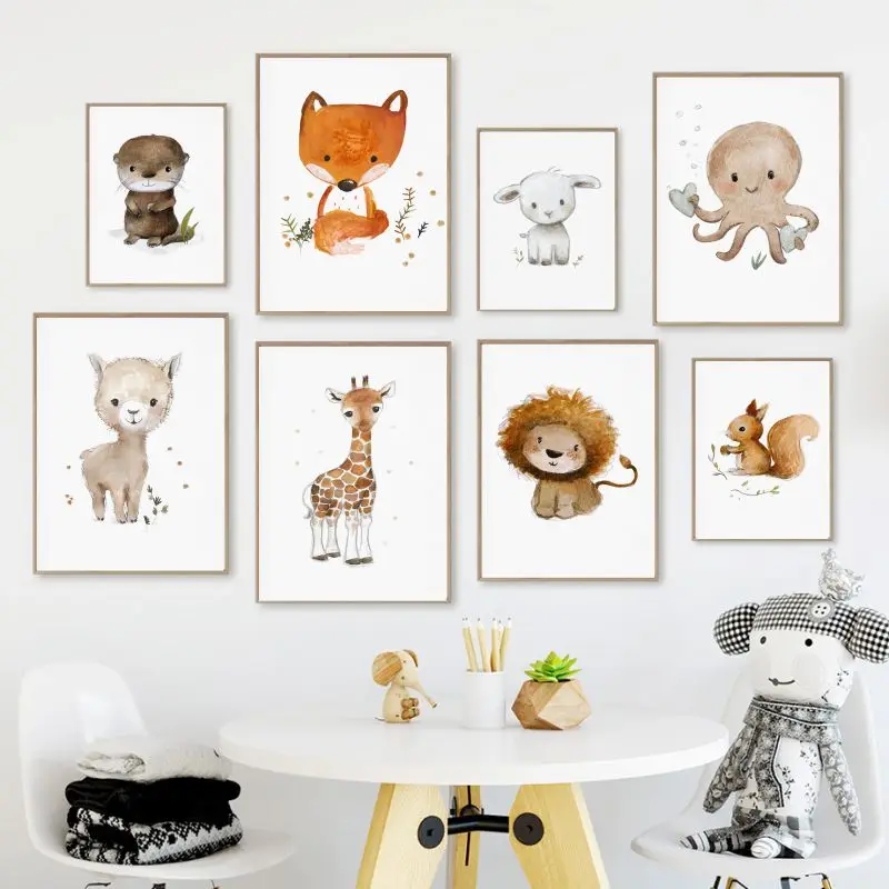 

Картина на холсте с изображением Льва лисы животных