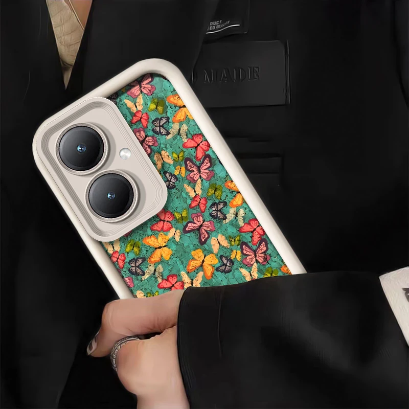 Blooming Butterfly Case For Vivo Y72 Y67 Y55 Y53S Y51A Y51 Y50 Y36 Y35M Y35 Silicone Shockproof Bumper Back Soft Phone Cover
