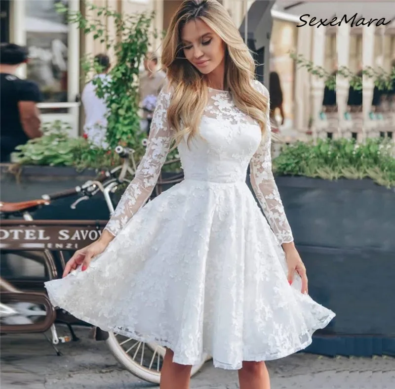 

Lace White Sexy Mini Dress for Women 2022 Casual Long Sleeve Party Night Women Dress Plus Size
