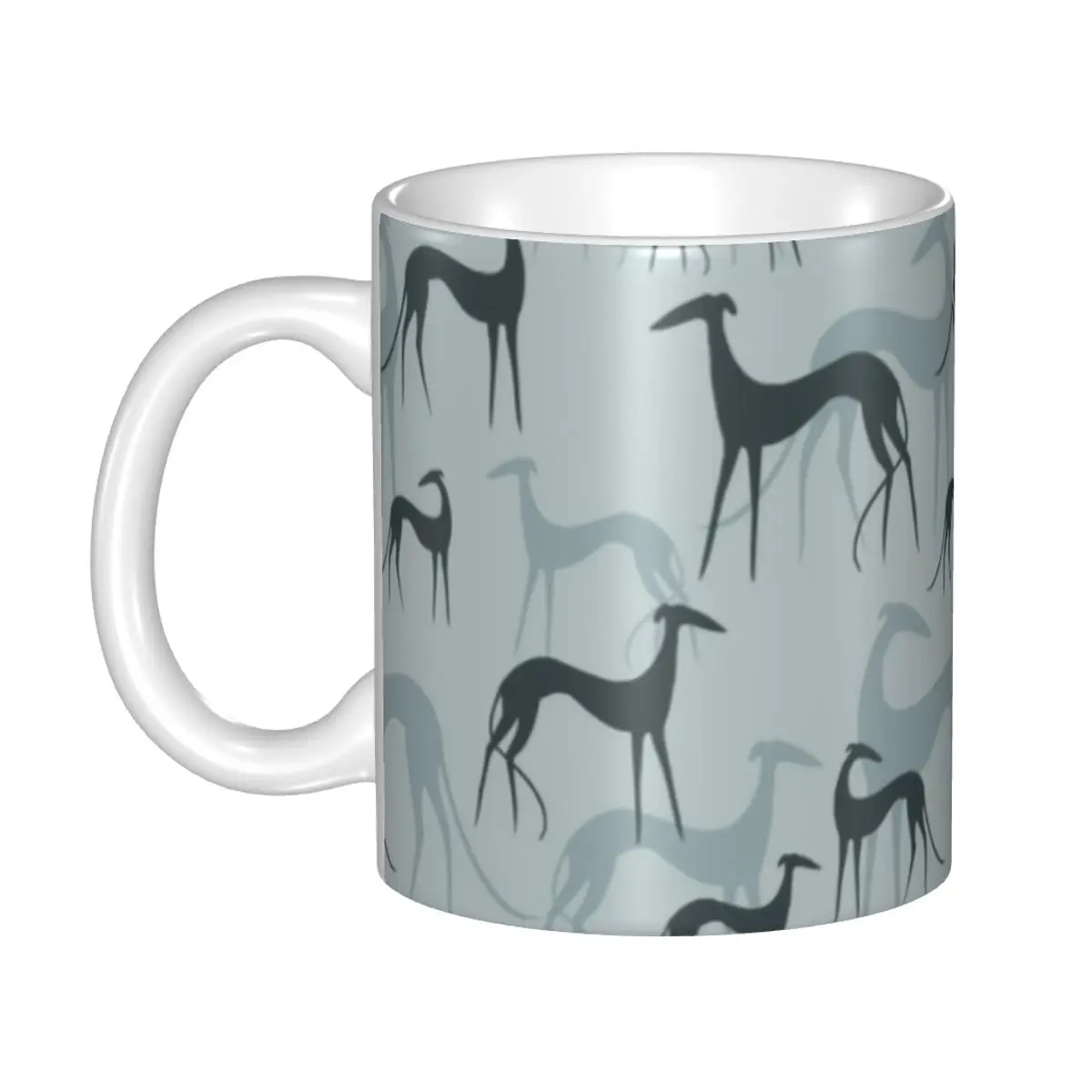 

Greyhound Galgos Dog Mugs Custom Whippet Sighthound Ceramic Coffee Mug Creative Gift Men Women Cups And Mugs