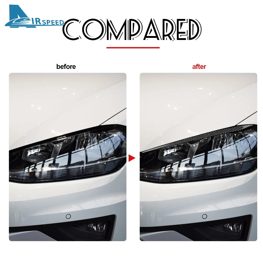 Углеродное волокно для Volkswagen VW Golf 7 MK7 GTI 2013-2017 накладка на переднюю фару