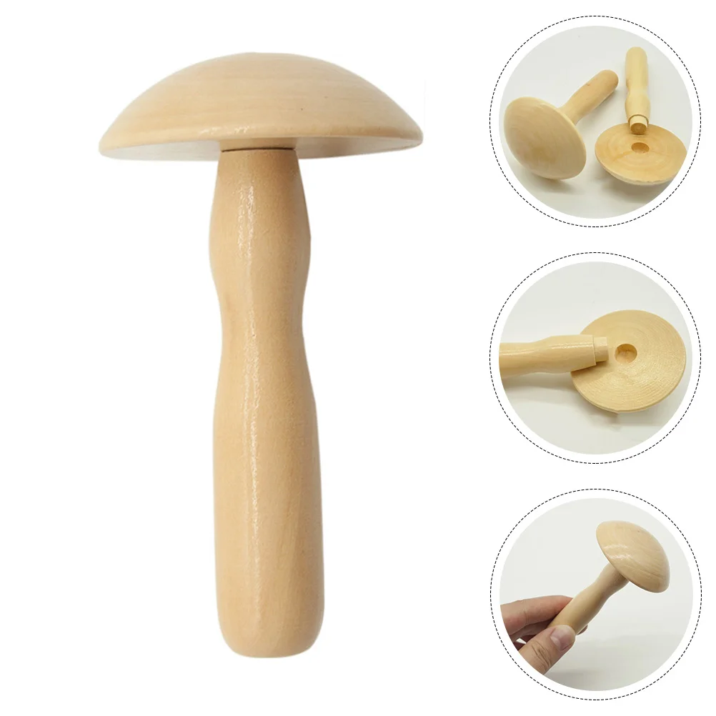 

Woody Mushroom DIY Clothes Knit Tool Household Darning Convenient Knitting Wooden Supply