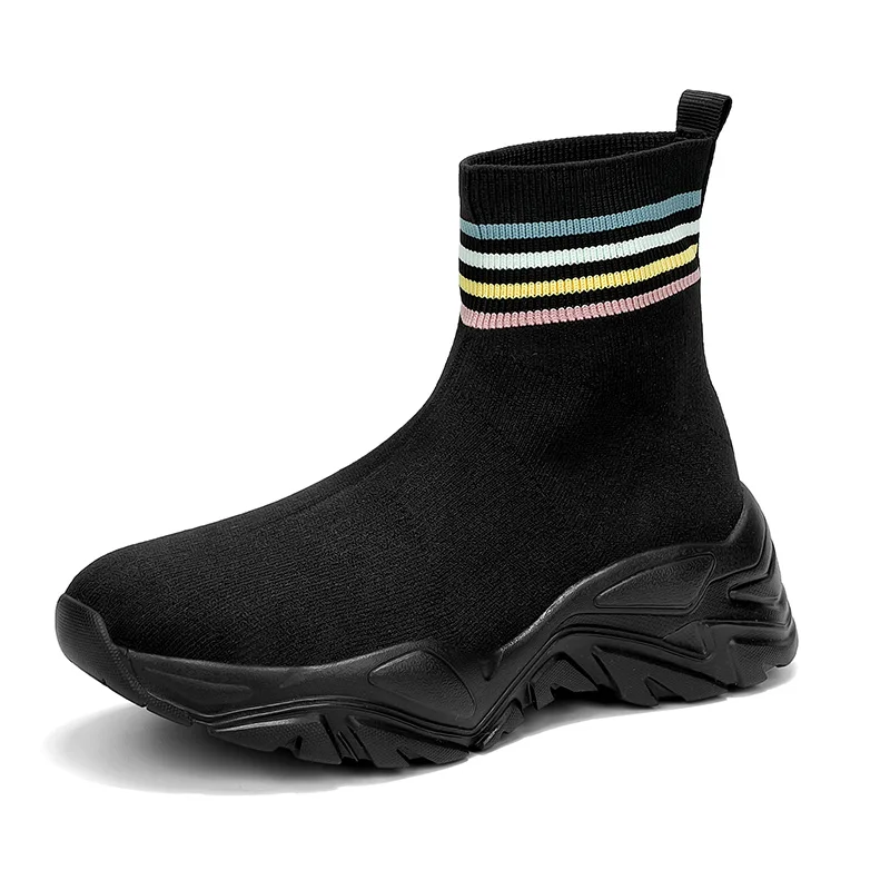 Женская повседневная спортивная обувь с высоким берцем ботильоны на платформе