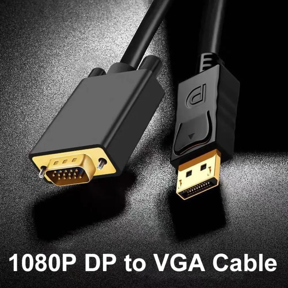 

Новый кабель 1080P DP-VGA, разъем «штырь-штырь» 1,8 м для подключения VGA, адаптер-конвертер для проектора HDTV, ПК, ноутбука