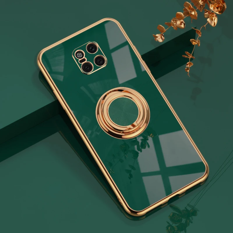 Luxury Plating Soft Case For Huawei Mate 20 Pro P30 P20 Honor 50 20 Pro 20Pro Mate20 50Pro Honor50 Phone Ring Holder Full Covers