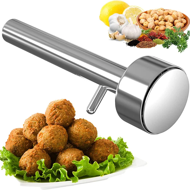Large Falafel Ball Making Scoop Kitchen Tool Meat Pressing Stainless Steel Nonstick Meatball Machine Kitchen Tool