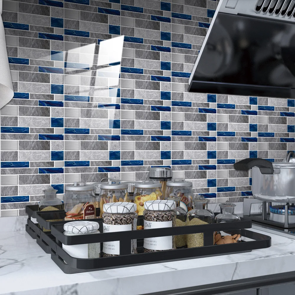 

3D tile crystal tile Mosaic PVC wall kitchen bathroom decoration waterproof stickers