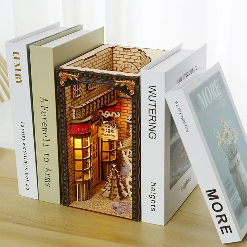 

Деревянный 3D пазл в виде книжной шкатулки, декоративная книга с подсветкой, DIY Набор книжных шкатулок, домашний декор, подарки для мальчиков и девочек
