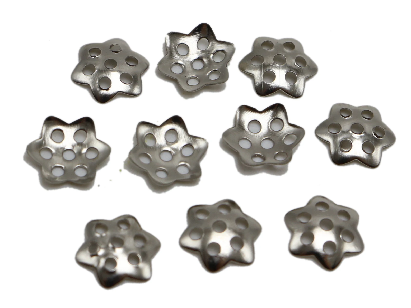 

500 Dull Silver Tone Flower End Bead Caps 10mm Jewelry Findings Fit 12-16mm Bead