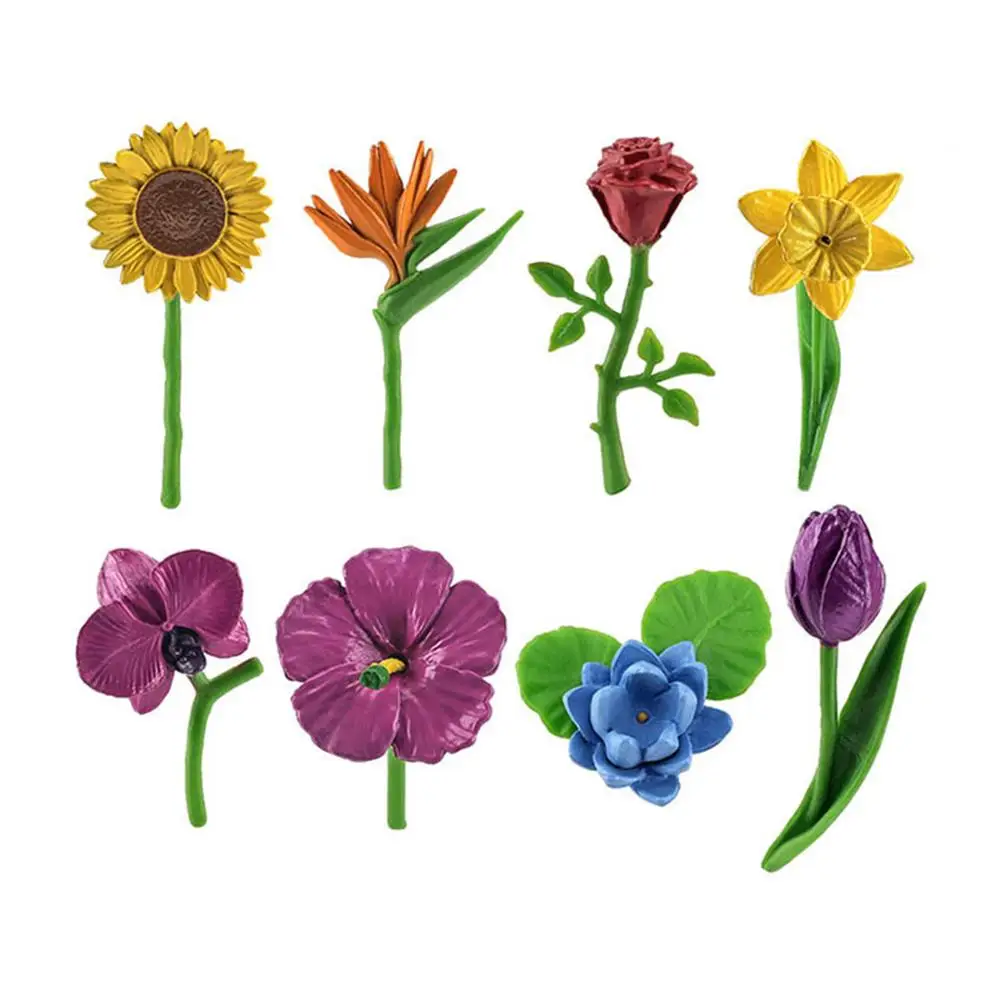 

8 шт., экшн-фигурки подсолнухов, нарциссов