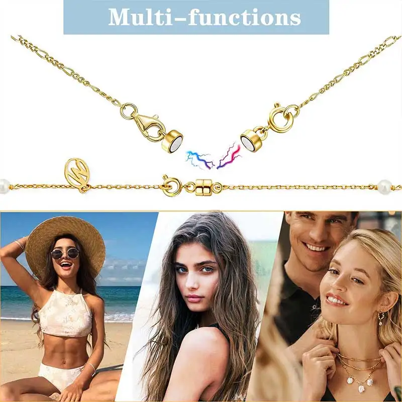 1 шт. магнитная застежка конвертер золотое ожерелье застежки серебряные