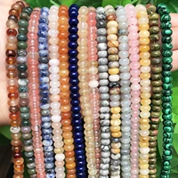 natural rondelle stone beads abacus quartz agates labradorite lapis lazuli loose beads for handmade jewelry bracelet diy making