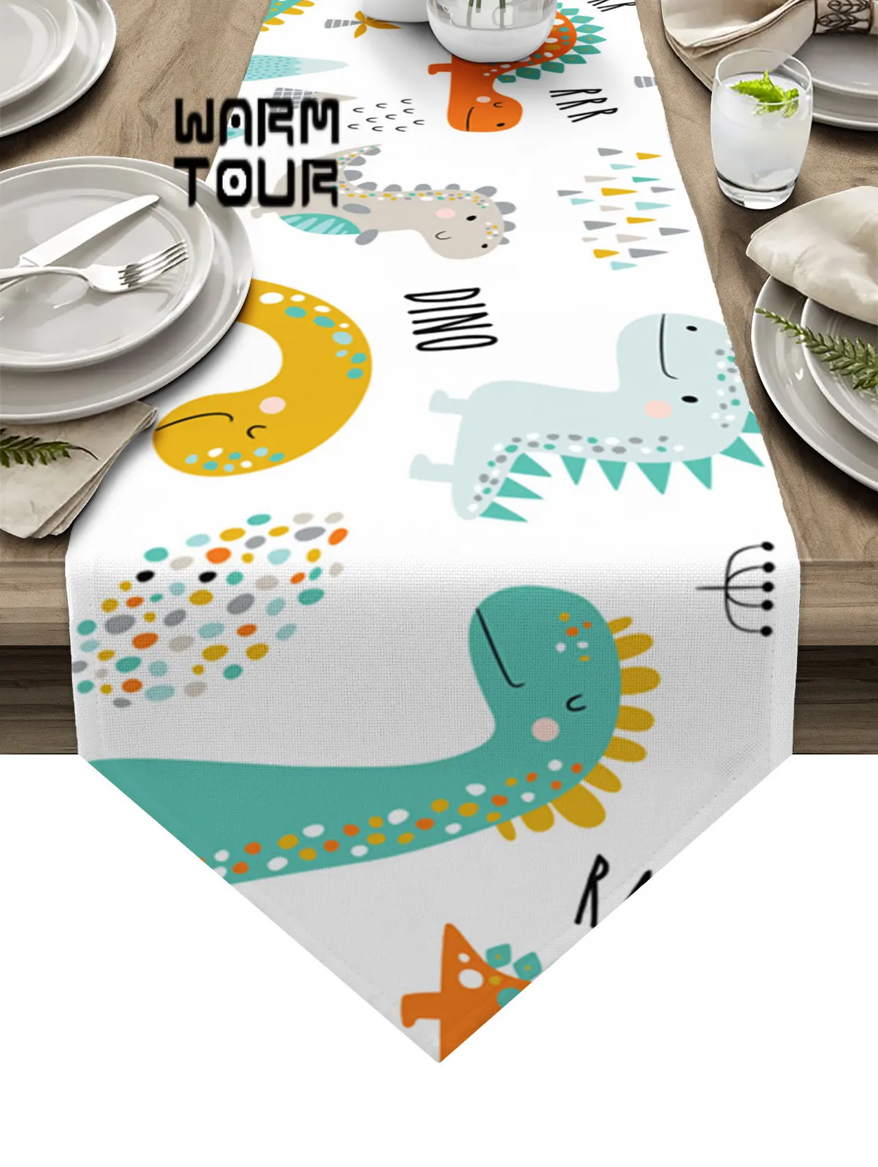 

Скатерть с мультяшным динозавром для стола, Современная скатерть на день рождения, свадебное украшение стола, скатерть