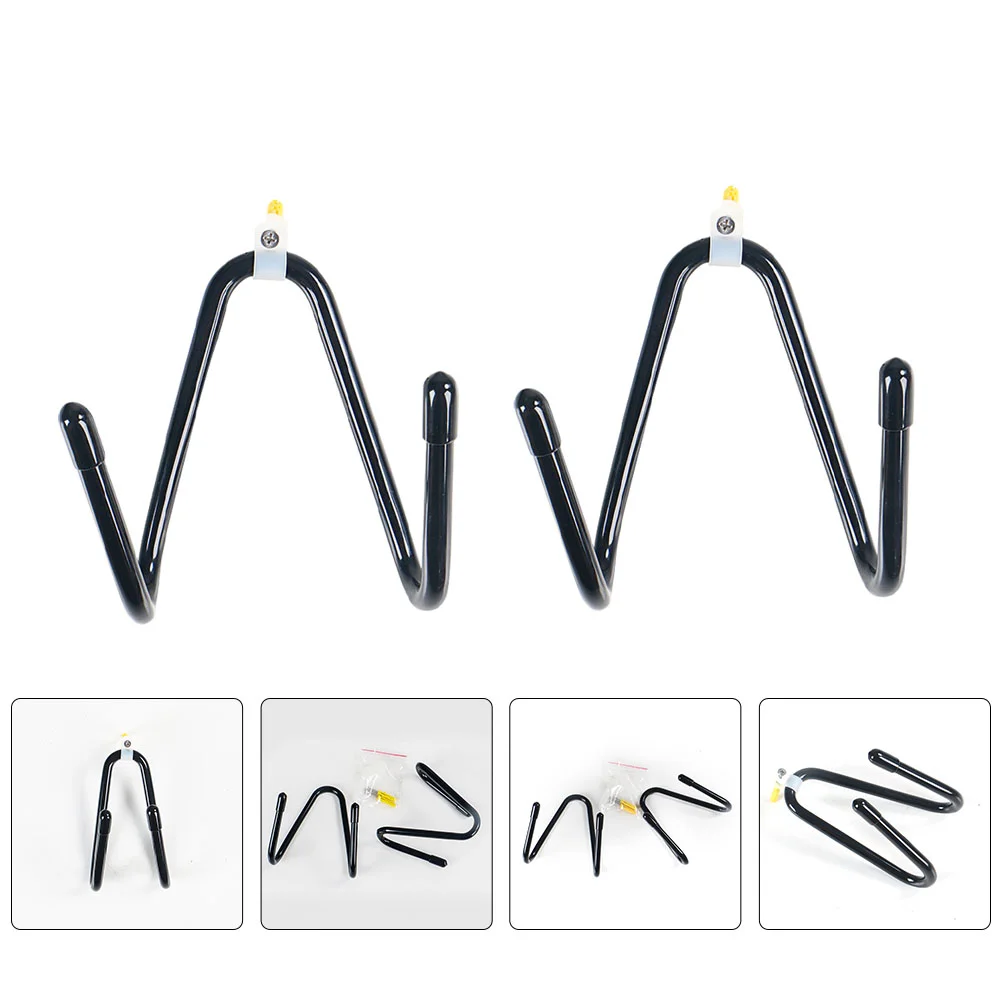 

2 Sets Guitar Hanger Guitar Wall Mount Bracket Holder for Acoustic Bass and Electric Guitars Ukulele Banjo Mandolin Black