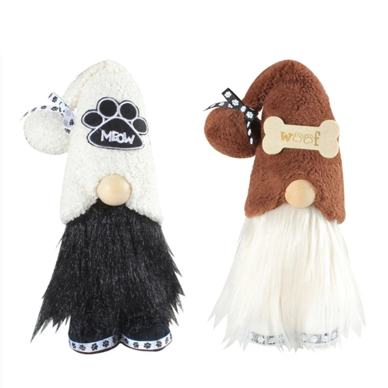 

Q0KF Dog Bone Gnome Decorative Crafts for Holiday New Year Birthday Party Decoration Children Birthday Gift