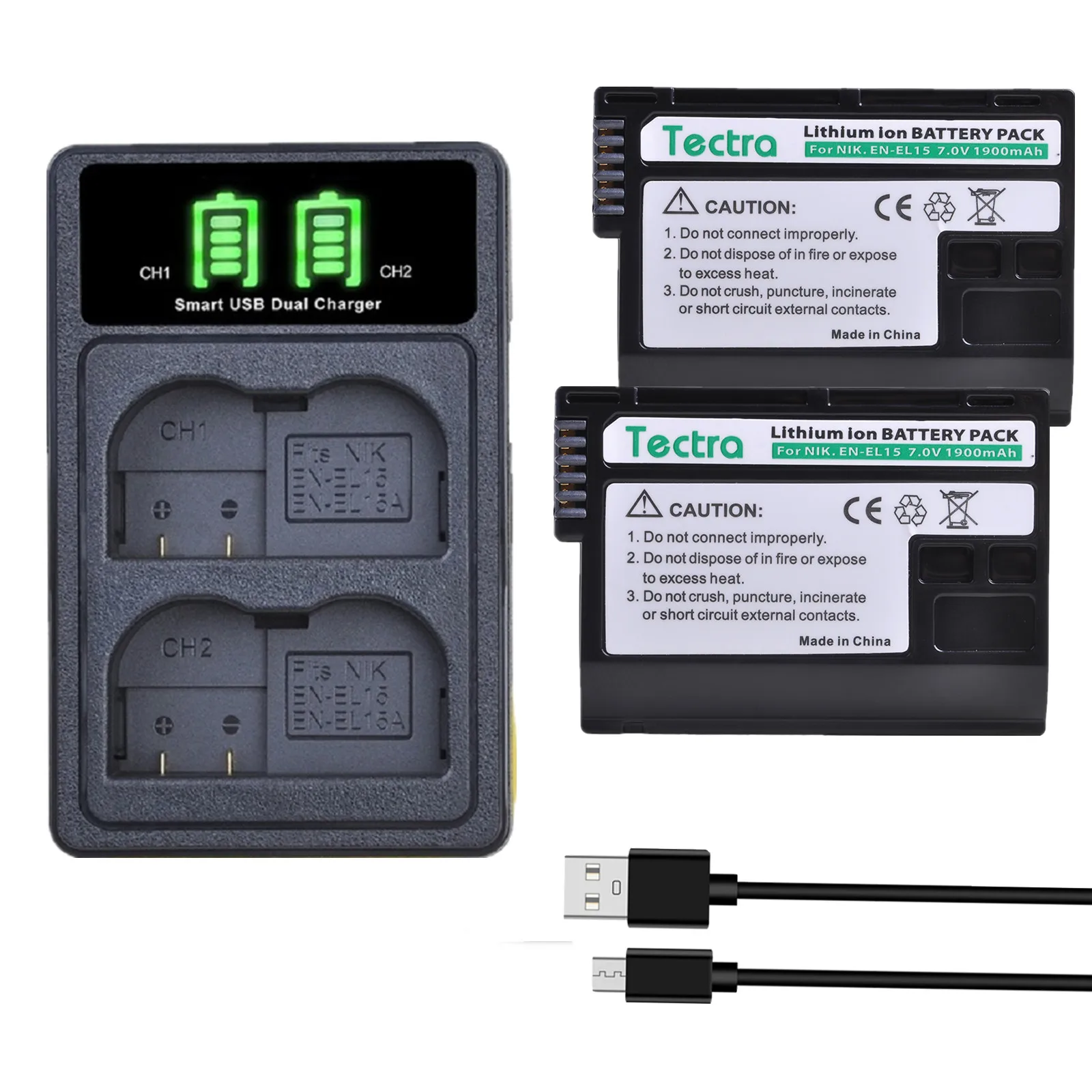 Двойное зарядное устройство USB для Nikon 1 v1 Z6 Z7 D7000 D610 D7100 D850 D600 D810 D750 D7200