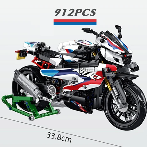 

Технический мотоцикл M1000 RR, игрушки Kawasakies H2R, модель автомобиля из углеродного волокна, гоночный автомобиль, строительные блоки, кирпичи, рож...