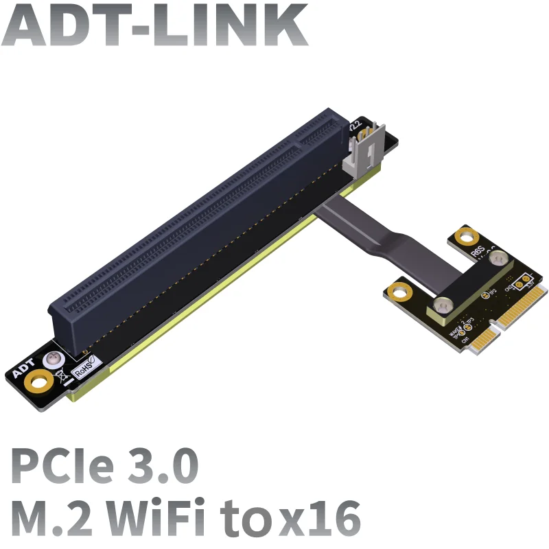 128Gbps Mini PCI-e mPCIe WAN WiFi To PCIe x16 PCI-E 16x Riser adapter Gen3.0 Mini-PCIe Ribbon cable pci e for WIFI card |