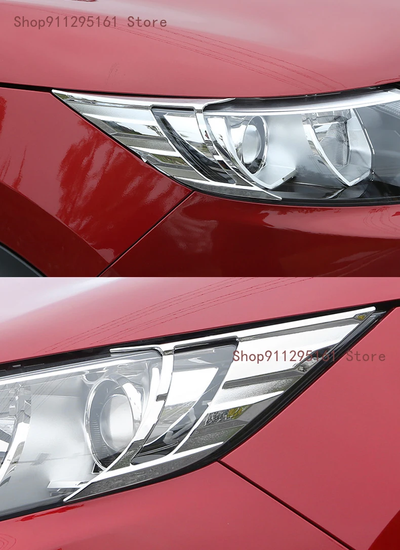 

Автомобильные аксессуары для Nissan QASHQAI J11, фары, веки для бровей, АБС-пластик, хромированная накладка 2016, Стайлинг автомобиля, 2 шт.