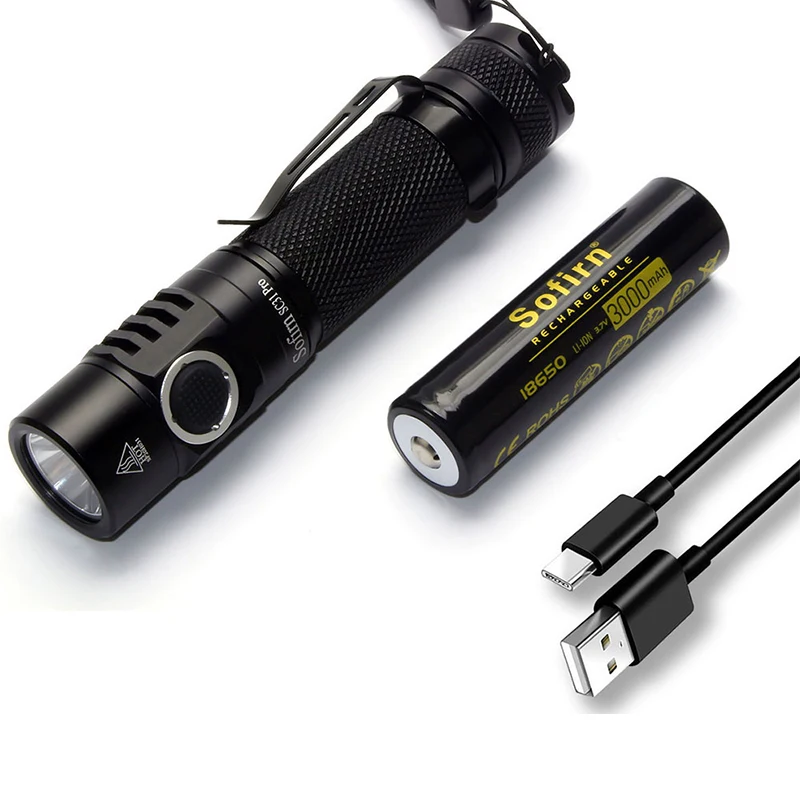 

Мощный фонарик Sofirn SC31 Pro Anduril 18650 лм, светодиодный фонарик SST40, фонарик, фонарь с USB-разъемом, перезаряжаемый фонарик