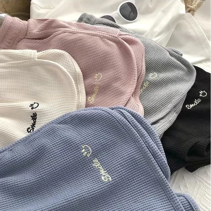 Women's Summer Shorts High Waist Elastic Lace Up DrawstringWide Leg Short Running Fitness Sport Shorts Loose Casual Hot Pants