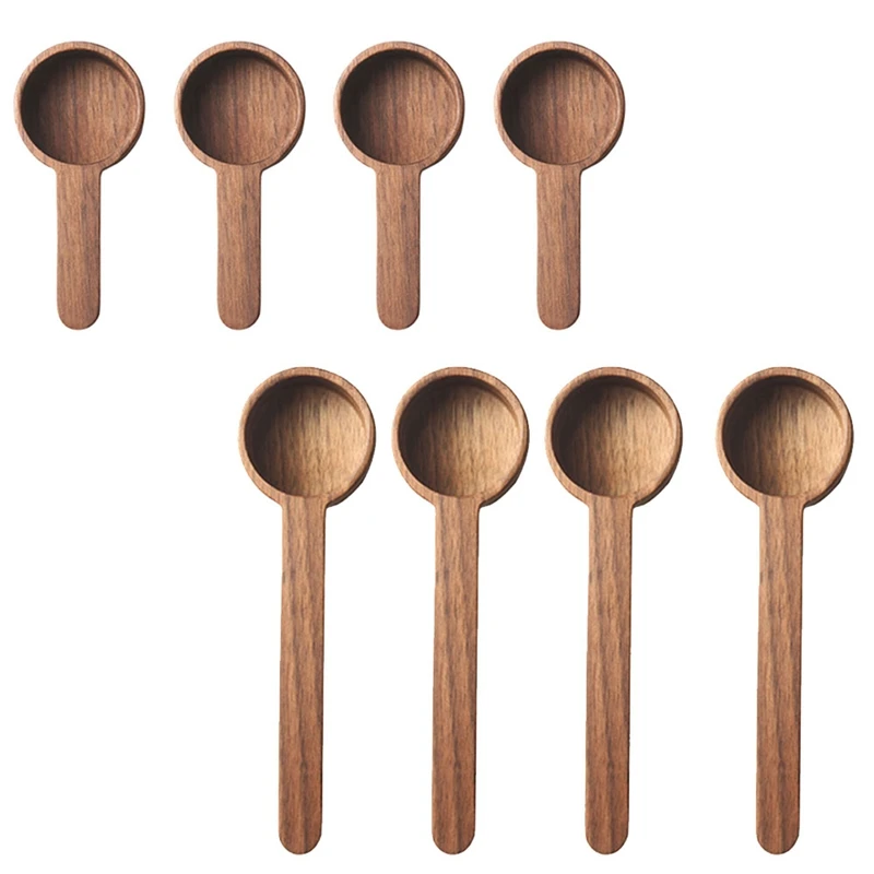 

4 Pcs Wooden Coffee Spoon Handle Coffee Scoop Tablespoon Measure Spoon,for Coffee Ground Beans Milk Powder Spice