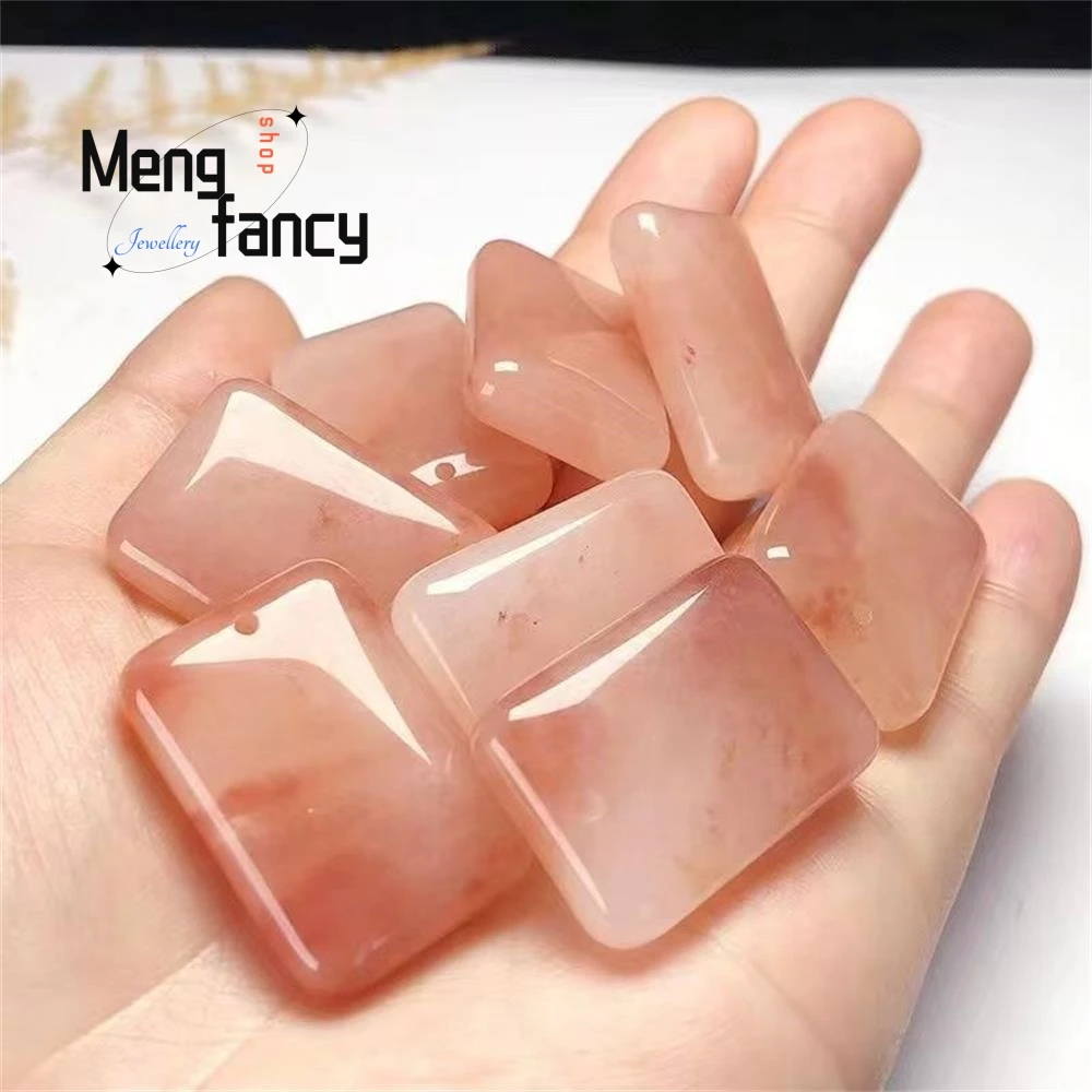 Подвеска из натурального золотистого шелка нефрита розового цветка персика