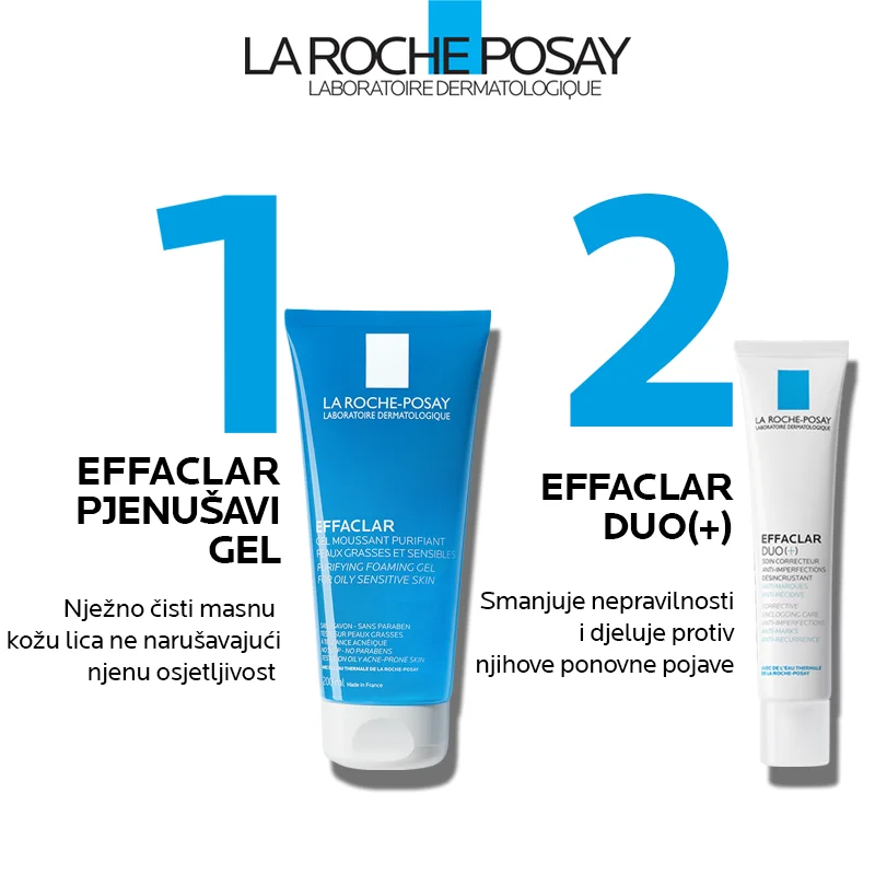 

La Roche Posay EFFACLAR DUO+ Lotion/EFFACLAR Gel Cleanser Acne Removal Treatment Anti-acne Marks Oil Control For Oil-Prone Skin