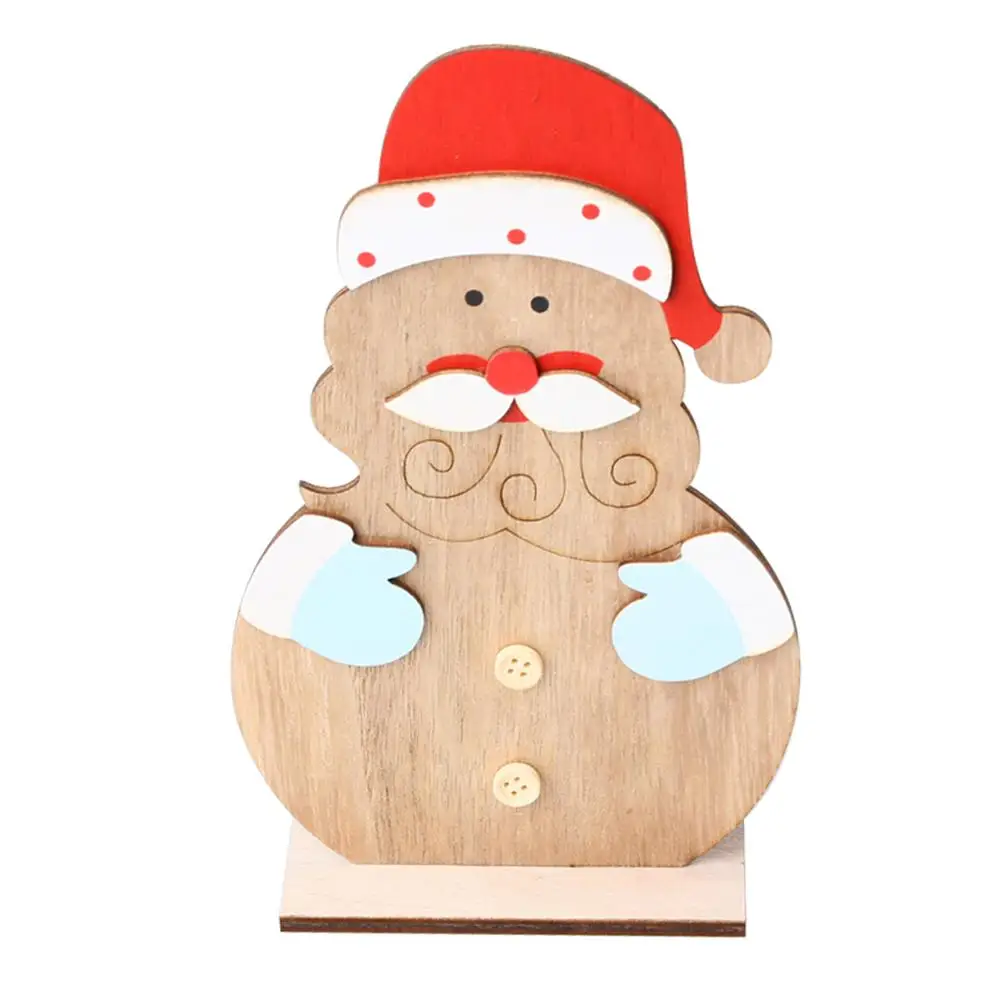 

Santa Claus Wooden Christmas Ornaments Personality Portable Popular Room Table Desk Dressing Wooden Crafts 12x19.9x4cm