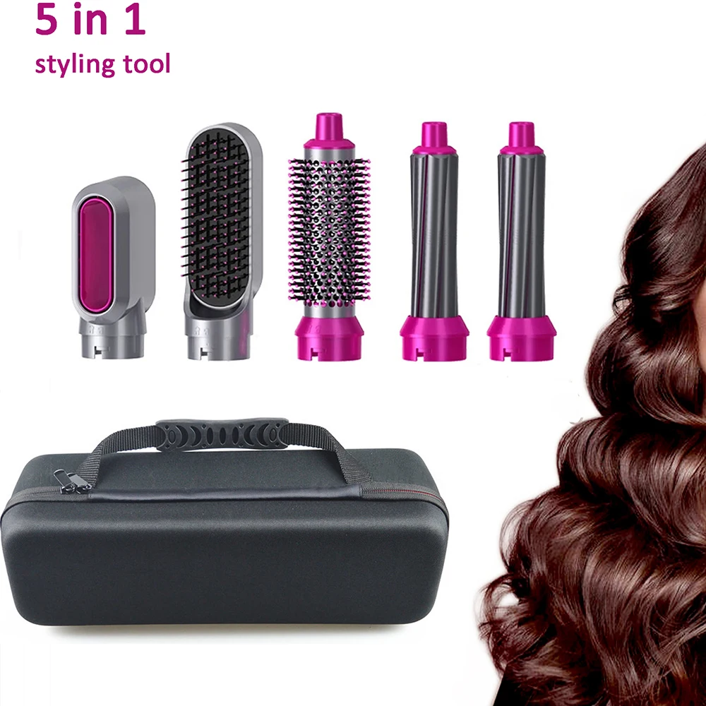 

5 In 1 Electric Blow Dryer Comb Hair Dryer Brush Hair Curling Wand Detachable Brush Kit Negative Ion Hair Curler Curling Iron