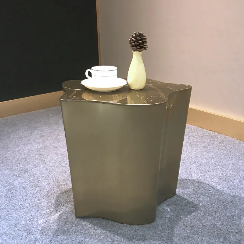 Металлический медный журнальный столик из нержавеющей стали креативный