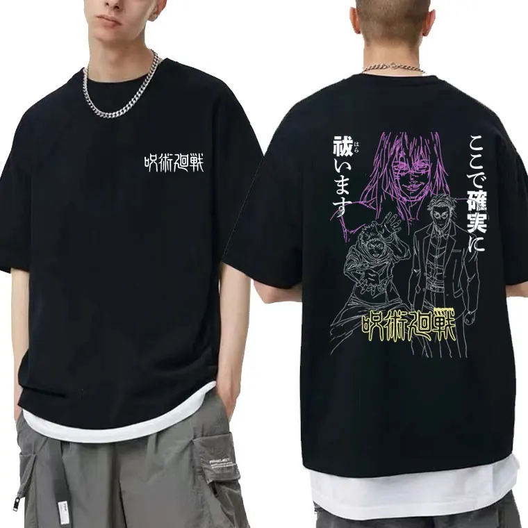 

Japan Anime Jujutsu Kaisen Graphic T-shirt Streetwear Itadori Yuji Mahito Nanami Kento T Shirts Men Manga Casual O-collar Tshirt