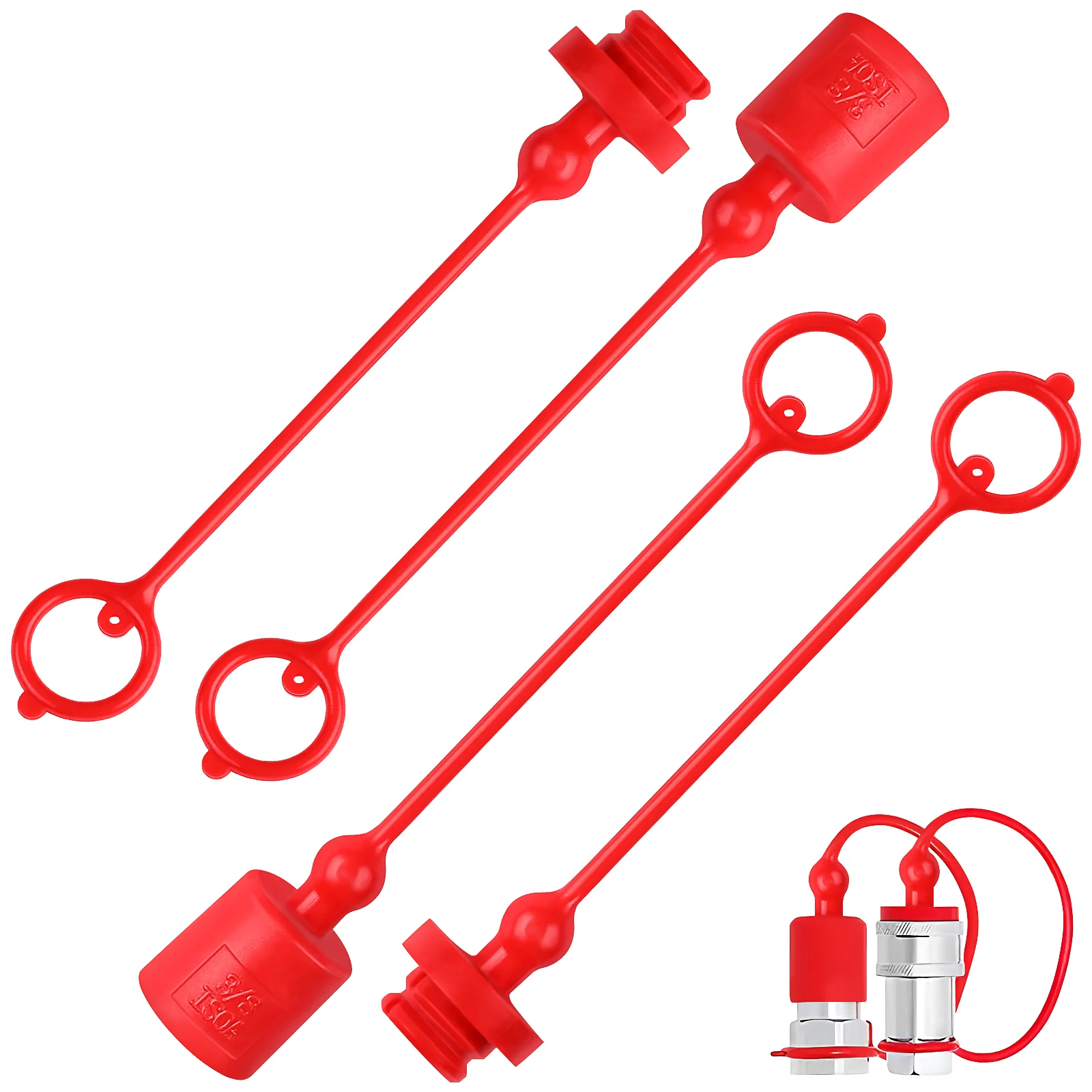 

2 Sets Fittings PVC Upgraded Hydraulic Quick Connect Covers Quickly Connector Coupler Covers