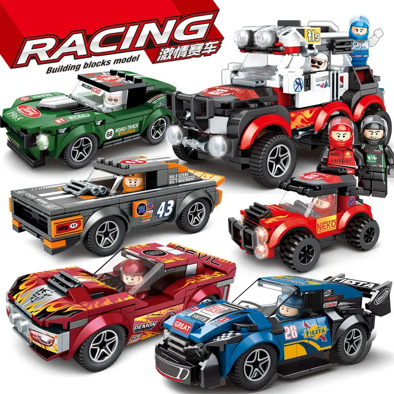 

Speed Champions F1 Racing Sports Vehicle Pull Back Car Supercar Building Blocks Set Kit Bricks Classic MOC Model Toys for Kids
