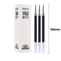 push type gel pen refills 0 7mm bullet nib blacknavy blue the writing is smooth continuous ink office stationery 6pcslot