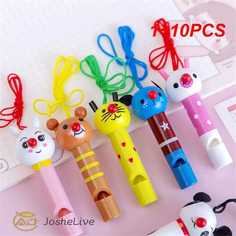 1 ~ 10 шт. разноцветные деревянные мини-свистки для детей