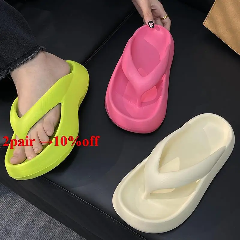 

Large base of increased drag "women summer antiskid cool slippers contracted tide sea beach shoes