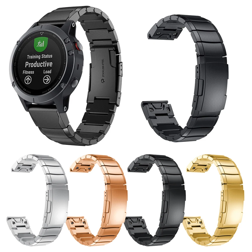 

Металлический ремешок QuickFit ДЛЯ Fenix 6X Pro/Fenix 6X/ Fenix 5X Plus/ Fenix 5X 26 мм, металлический ремешок из нержавеющей стали с защитной пряжкой