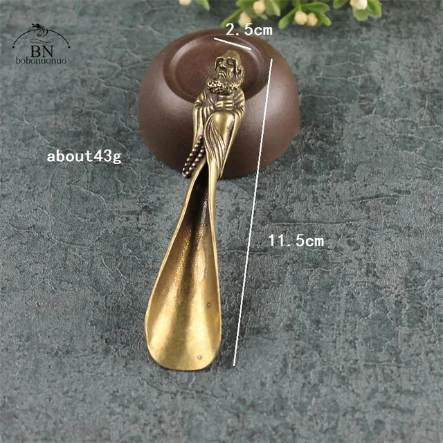 

Медная ложка для чая с головой оленя