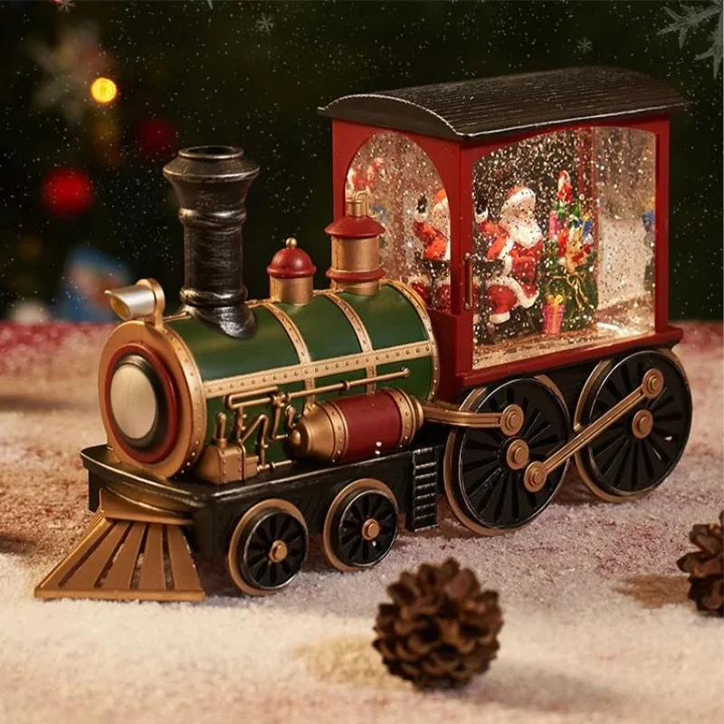 

Санта-Клаус, снеговик, рождественский подарок, Рождественская музыкальная шкатулка, поезд, музыкальная шкатулка, украшение для стола