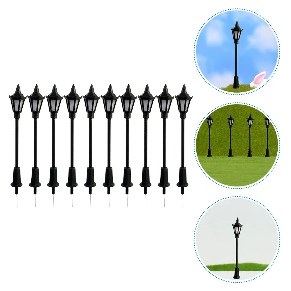 10 шт. модель уличного фонаря миниатюрный орнамент микро-светильник декор дома