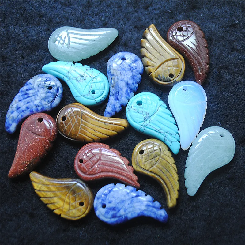 Женские Подвески из натурального драгоценного камня 30 х16 мм 4 шт.