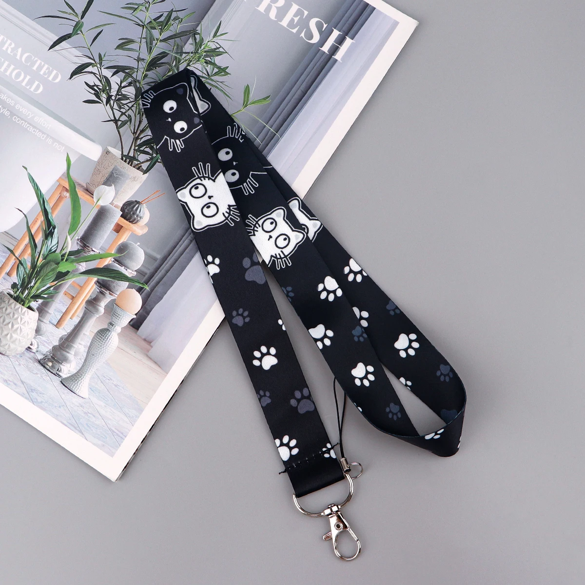 Милый шнурок с животными для ключей чехол удостоверения личности держатель