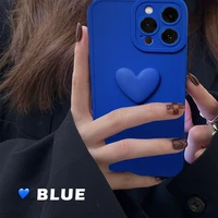 blue love phone case for iphone131211 pro max mini x xs xr xsmax 7p 8 plus se2020 case three dimensional silicone soft cover