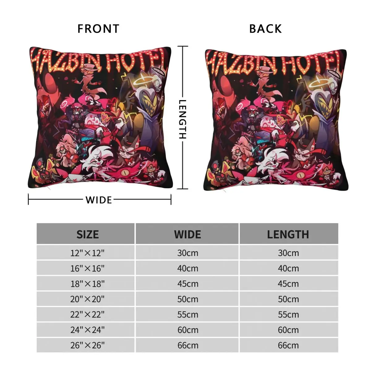 H-HazbinHotels наволочка с персонажами полиэстер чехол для подушки украшение