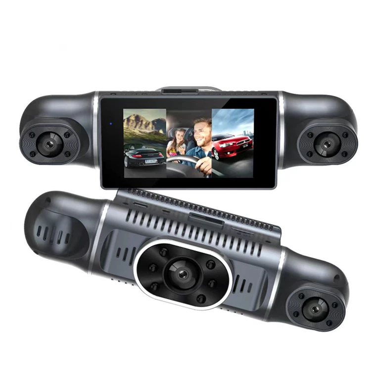 

Автомобильный видеорегистратор 1080P FHD DVR камера передний и задний Автомобильный регистратор Автомобильный Черный Ящик тройной объектив камера видеорегистратор