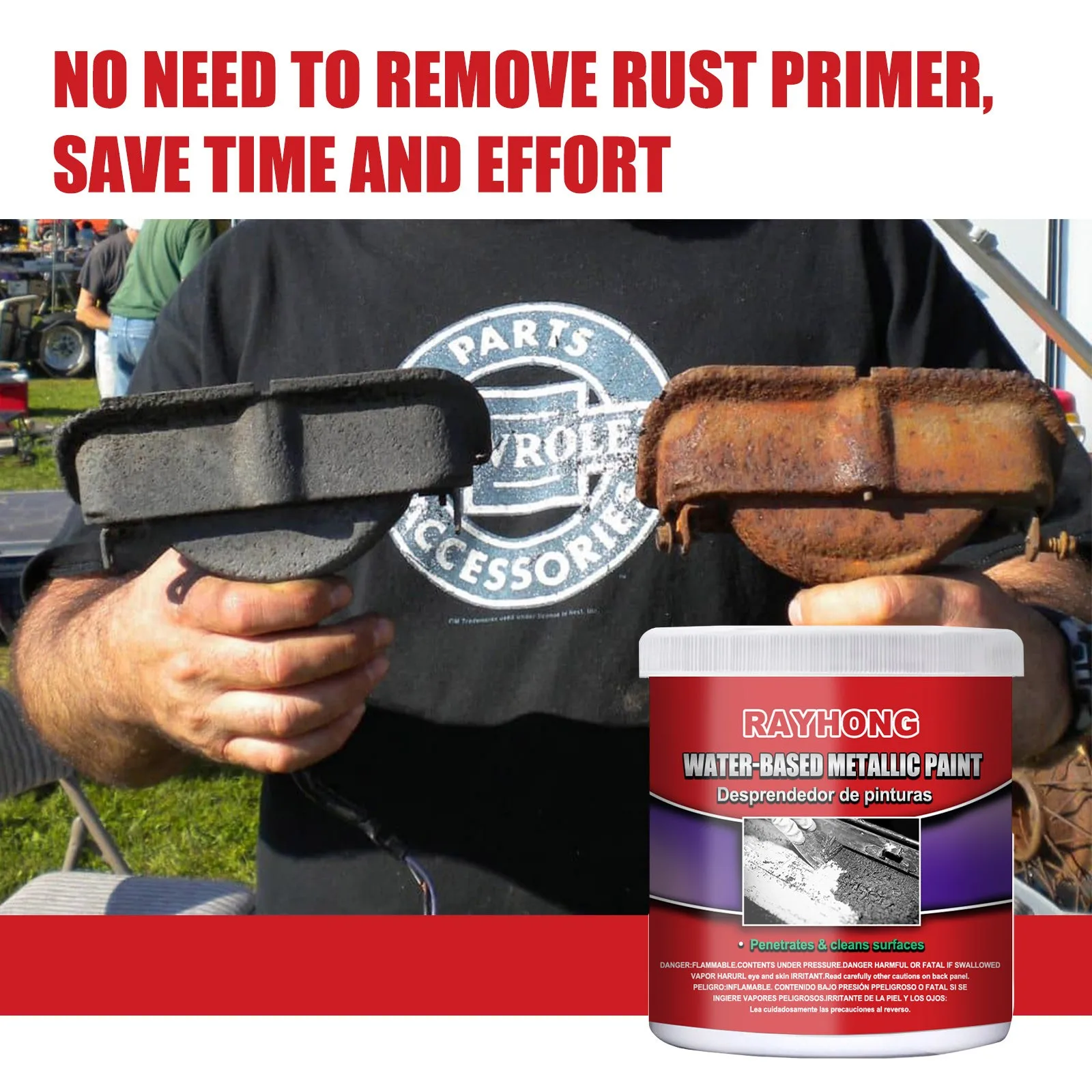 

100ML Water-based Metal Rust Remover Weather-Proof Long Lasting Deruster Car Anti-Rust Chassis Rust Converter Dropshipping