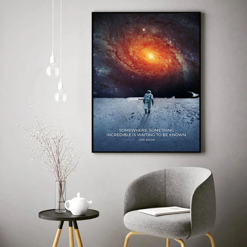 Постер Вселенная Zonnestelsel школьный плакат Мультяшные артикулы Klaslokaal Studie Canvas Schilderij