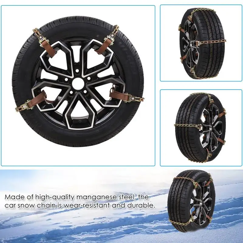 

Anti Skid Snow Chains Durable Manganese Automobile Tires Chain Emergency Double Grooves Car Winter Tire Wheels Chains for Cars